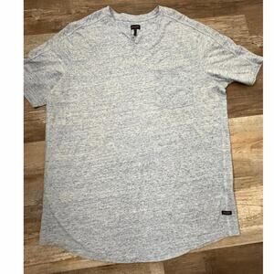 Good man hi vee tee Organic Cotton Jersey knit in heathered gray/blue  in sz XL